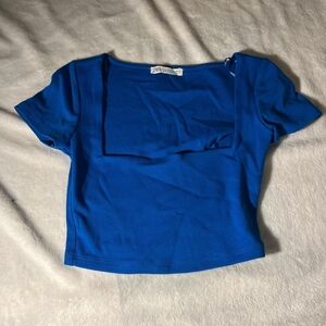 Zara Blue Crop Top